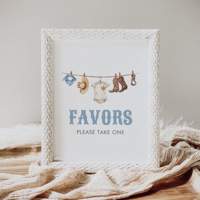 Cowboy Baby Shower Favours Sign (Creator Uploaded)