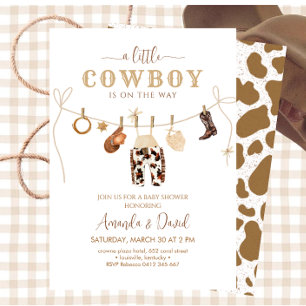 Cowboy  Baby shower Invitation