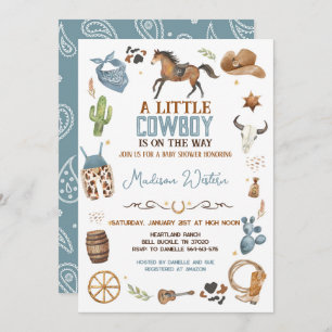 Cowboy Baby Shower Invitation