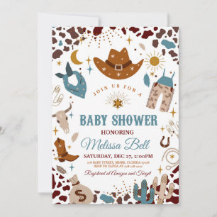 Cowboy Baby Shower invitation Wild West Invitation