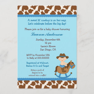 Cowboy Baby Shower Invitations