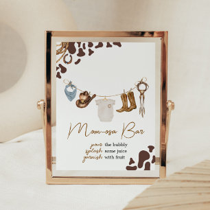 Cowboy Baby Shower Mum Osa Bar Poster