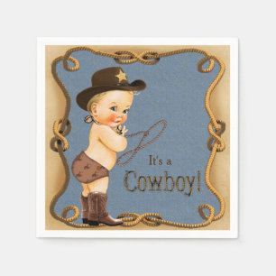 Cowboy Baby Shower Napkin