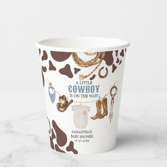 Cowboy Baby Shower  Paper Cups (Front)