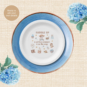 Cowboy Baby Shower Plates Saddle Up