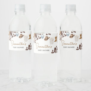 Cowboy Baby Shower  Water Bottle Label