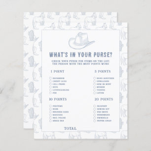 Cowboy Baby Shower - What's in your purse?