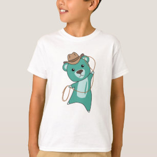 Cowboy Bear Teddy Bear Western Turquoise T-Shirt