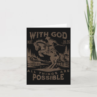 Cowboy Bible Scripture Verse Western Jesus For Men Card