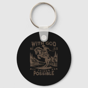 Cowboy Bible Scripture Verse Western Jesus For Men Key Ring