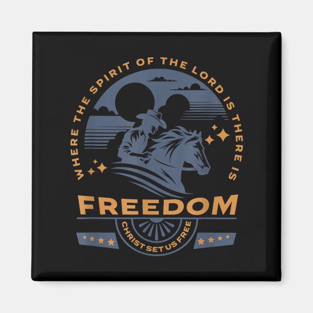 Cowboy Bible Scripture Verse Western Jesus For Men Magnet (Front)