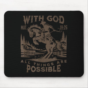 Cowboy Bible Scripture Verse Western Jesus For Men Mouse Mat