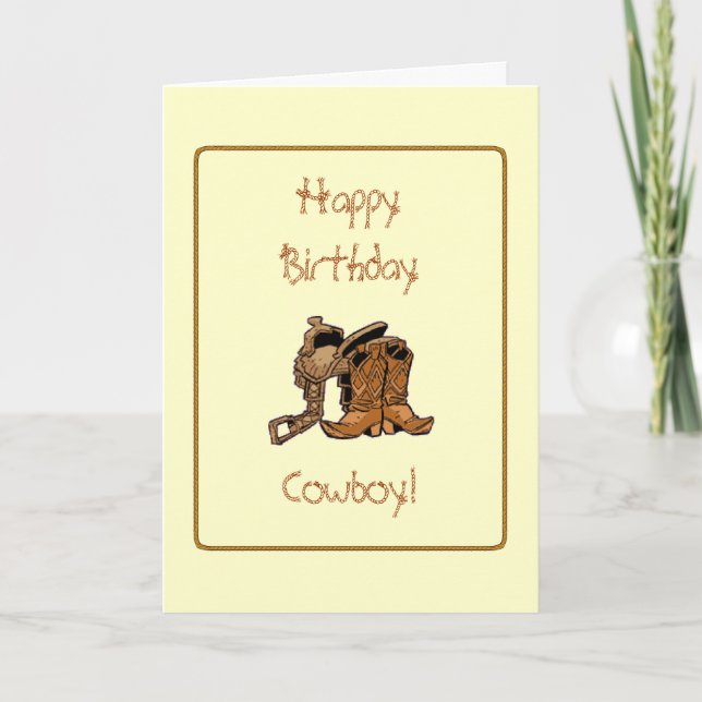 Cowboy Birthday Card (Front)