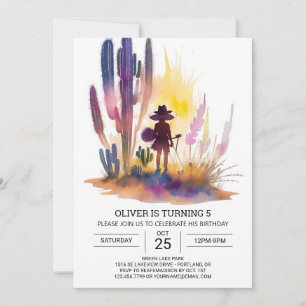 Cowboy Birthday Custom Online Invitation