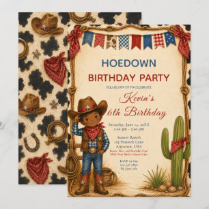 Cowboy Birthday Hoedown Party Invitation
