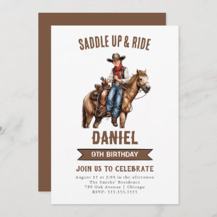 Cowboy Birthday Invitation