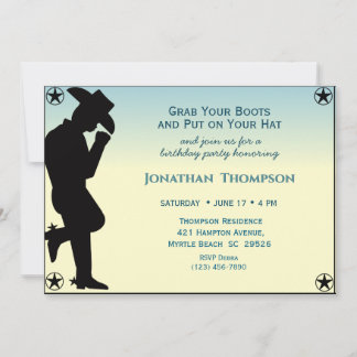 Cowboy  Birthday Invitation