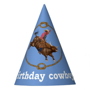 Cowboy birthday  party hat