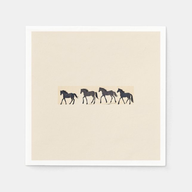 Cowboy Birthday Party - Horse Napkin (Front)