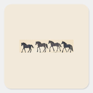 Cowboy Birthday Party - Horse Square Sticker