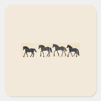 Cowboy Birthday Party - Horse Square Sticker