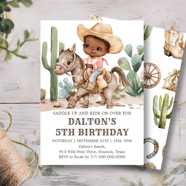Cowboy Birthday Party Invitation (Creator Uploaded)