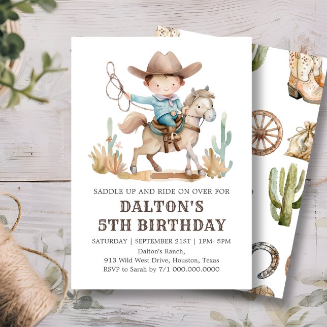 Cowboy Birthday Party Invitation (Creator Uploaded)