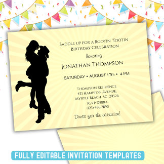 Cowboy Birthday Party Invitation