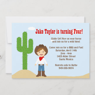 Cowboy Birthday Party Invitation