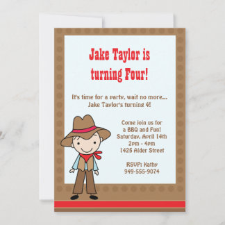 Cowboy Birthday Party Invitation