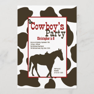 Cowboy Birthday Party Invitation