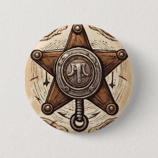 Cowboy Birthday Party - Sheriff 6 Cm Round Badge