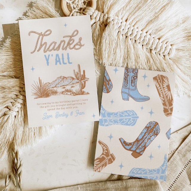 Cowboy Birthday Party Thank You Card (Creator Uploaded)
