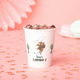 Cowboy Birthday Rodeo Party Paper Cups