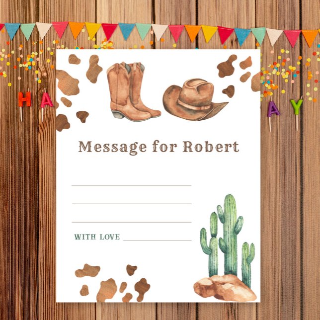 Cowboy birthday time capsule message (Creator Uploaded)