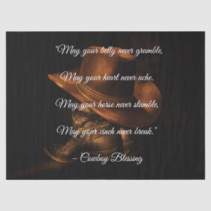 Cowboy Blessing Western Hat and Boots Tissue Paper