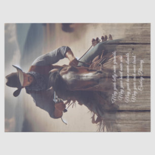 Cowboy Blessing Western Man Horse Tissue Paper
