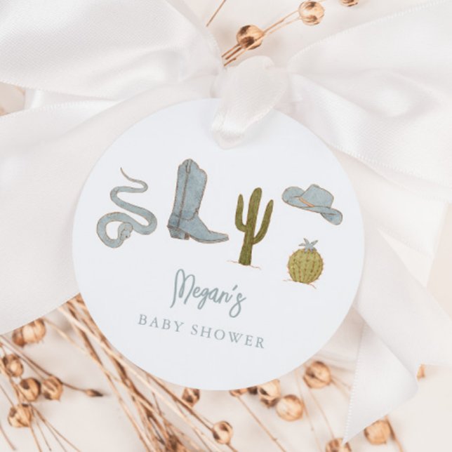 Cowboy Blue Baby Shower Favour Tags (Creator Uploaded)