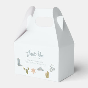 Cowboy Blue Western Baby Shower Favour Box