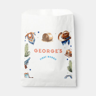 Cowboy Blue Western Wild West Birthday  Favour Bags