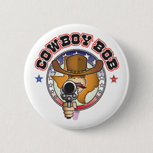 COWBOY BOB 6 CM ROUND BADGE