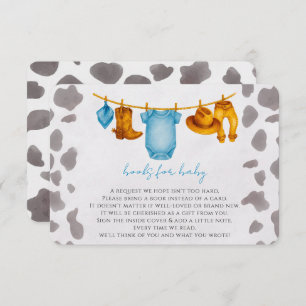 Cowboy Books for Baby Insert Card Boy