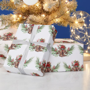 Cowboy boot Christmas Wrapping Paper