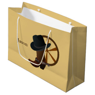 Cowboy Boot Design LGB Large Gift Bag