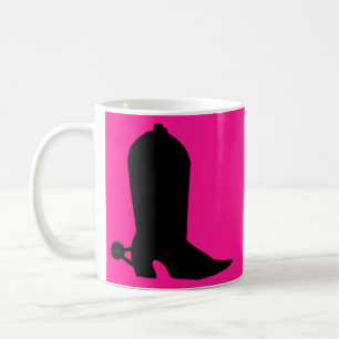 Cowboy Boot Silhouette Coffee Mug