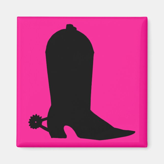 Cowboy Boot Silhouette Magnet (Front)