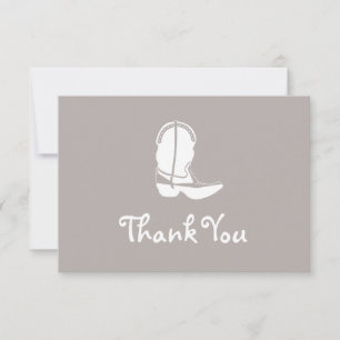 Cowboy Boot Thank You Note Cards (Sand)