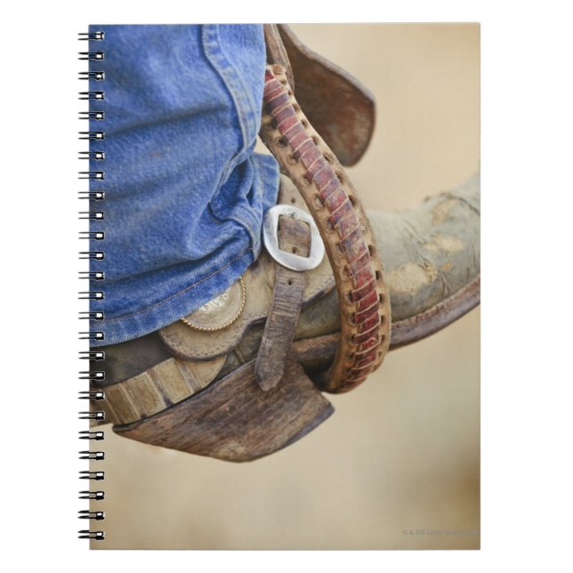 Cowboy boot with spur 2 notebook (Front)
