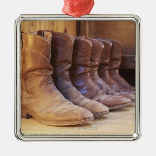 Cowboy boots 3 metal tree decoration (Front)