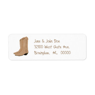 Cowboy Boots Address Labels